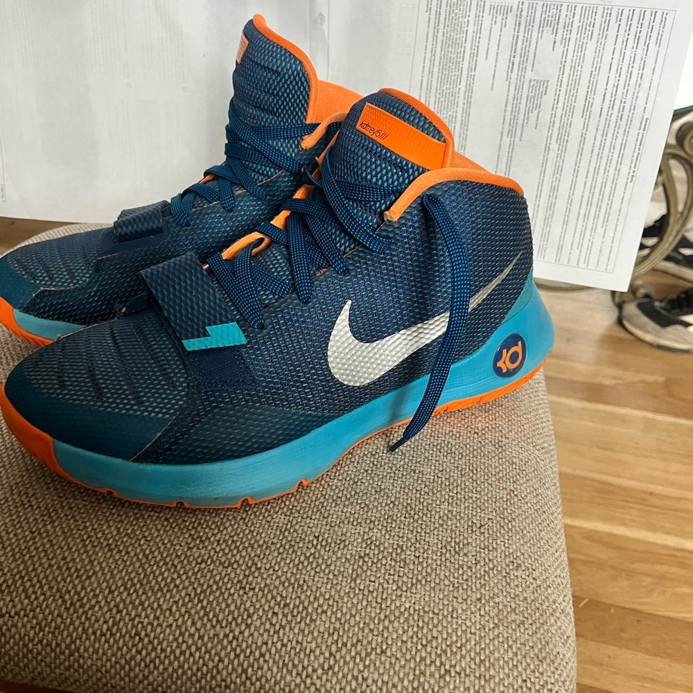 Nike KD Blue and Orange Sneakers